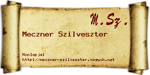 Meczner Szilveszter névjegykártya